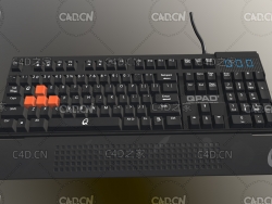 C4D电子游戏竞技电脑键盘模型