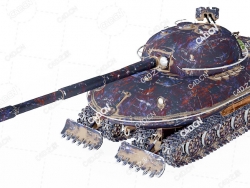 C4D军事武器坦克绑定模型