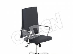 C4D公司办公椅黑色转椅模型 Black Swivel Chair 3D Model