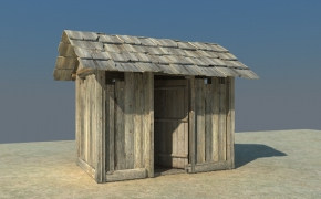 小木屋C4D模型 log cabin 3d model