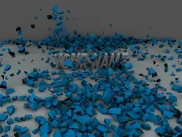 C4D物体破碎文字展示工程 Thrausi_Explode