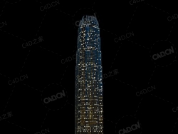 夜间摩天大楼办公楼写字楼C4D模型 Archmodels Vol.103_Night Skyscrapers - model-76