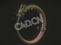 C4D神龙圆环模型 Shenlong Dragon (Ouroboro pose)