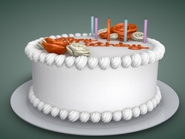 生日蛋糕C4D模型 cake 3d model