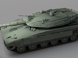 以色列国防军装备梅卡瓦主战坦克C4D模型 Merkava tank 3d model
