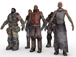 162套C4D射击游戏《战争机器3(Gearsofwar3)》角色动画模型合集 Gears of War 3