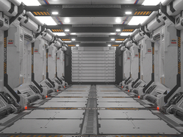 C4D Octane太空科幻机械舱创意模型工程