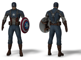 美国队长C4D绑定模型 Captain America