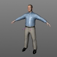 短裤男人C4D模型（带绑定） Man 05 c01 rig