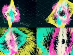 旋转的彩色穗状花序样条线动画spikerote