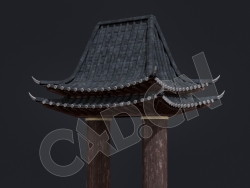 C4D牌楼香格里拉中式建筑模型 Kitbash3d-Shangri-La_Gate_C_grp