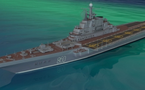 航空母舰C4D模型 The aircraft carrier 3D model