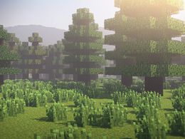 MC我的世界像素模型：森林场景C4D模型