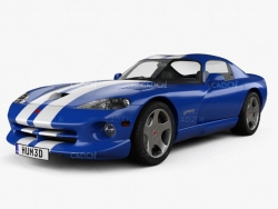 道奇蝰蛇跑车 Dodge Viper GTS 1998 3D model