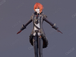 原神游戏卡通动漫角色迪卢克日系风男孩C4D模型diluculo