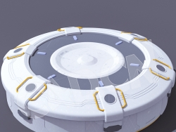 C4D数字城市圆形控制台模型