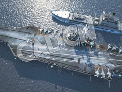 C4D尼米兹号航空母舰+帕塔克森特号补给舰模型 USS Nimitz Aircraft Carrier and USNS