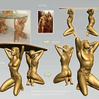 《亚当与夏娃》雕塑模型（STL雕刻三维模型）