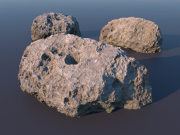 C4D Octane Renderer石头模型 Rock