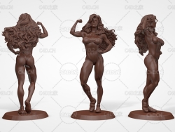 性感的健美女性 She Hulk 3D Model 3D print model
