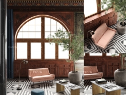 C4D室内模型：复古书房客厅 CGTrader – BeInspiration 73 3D models