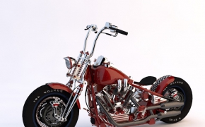 混合式重型摩托机车高精度C4D模型 Moto Hybrid Knucklehead