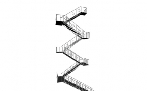 消防安全楼梯C4D模型 Stairs 3D model