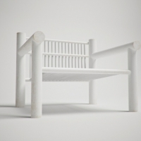 白色椅子C4D模型 Chair（vray渲染）