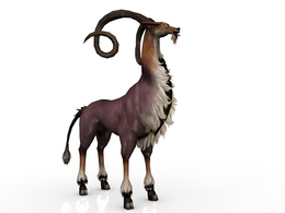 山羊C4D游戏角色模型 sasu 3dmodel