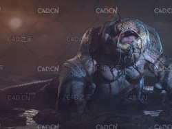 变异怪兽C4D模型 Blurgha