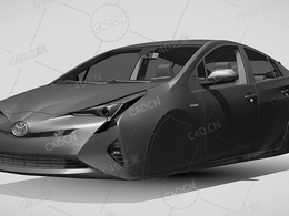 丰田普锐斯飞行家用汽车轿车2017款C4D汽车模型下载