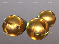 圣诞节铃铛C4D模型 Bells