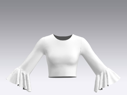 c4d模型女性衣服上衣Sleeves-8