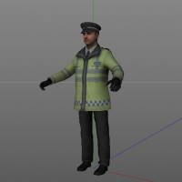 伦敦警察C4D模型 London Cop