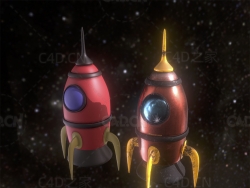 卡通火箭 cartoon-rocket