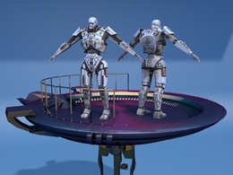 科幻机器人C4D模型 Science fiction robot