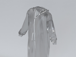 服饰模型：透明雨衣派克大衣