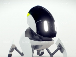 小型智能机器狗机器人C4D模型 smart robot