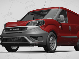 道奇RAM封闭车厢面包车货车promaster城市商人货车2019款C4D汽车模型下载