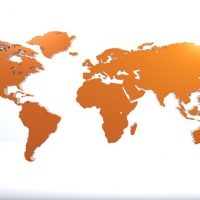世界mapC4D模型 world map 3d model