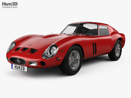 老款法拉利汽车C4D模型 Humster3D - Ferrari 250 GTO (Series I) 1962 3D model