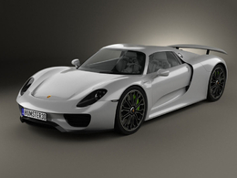 2015款保时捷918跑车C4D模型 Porsche 918 Spyder 2015 3D Model