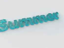 C4D磨砂水材质文字工程 材质 置换练习 C4D水波 Water material text