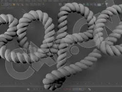 C4D制做一根精细的绳子教程 3D Rope with Hairs | Cinema 4D Modeling Tutorial