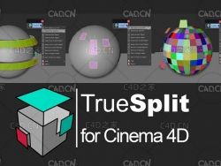 C4D对象分割拆分多边形脚本 FCS TrueSplitTool