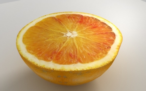半块桔子C4D模型 Orange