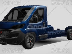菲亚特ducato杜卡托牵引车卡车平板车货车2021款C4D汽车模型下载