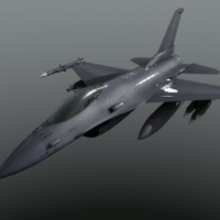 战斗机/轰炸机/歼击机3D模型 Combat jet 02（C4D/OBJ/FBX/MAX）