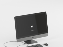 苹果一体机高精度模型