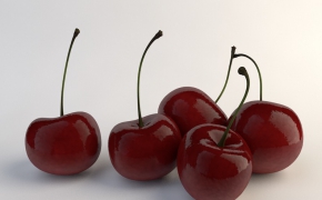 红樱桃C4D模型 Cherries